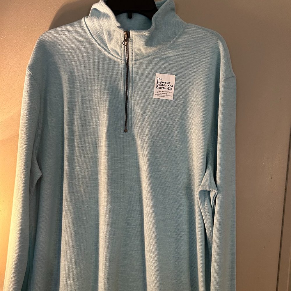 Sonoma NEW men's quarter zip blue top in Size XXL